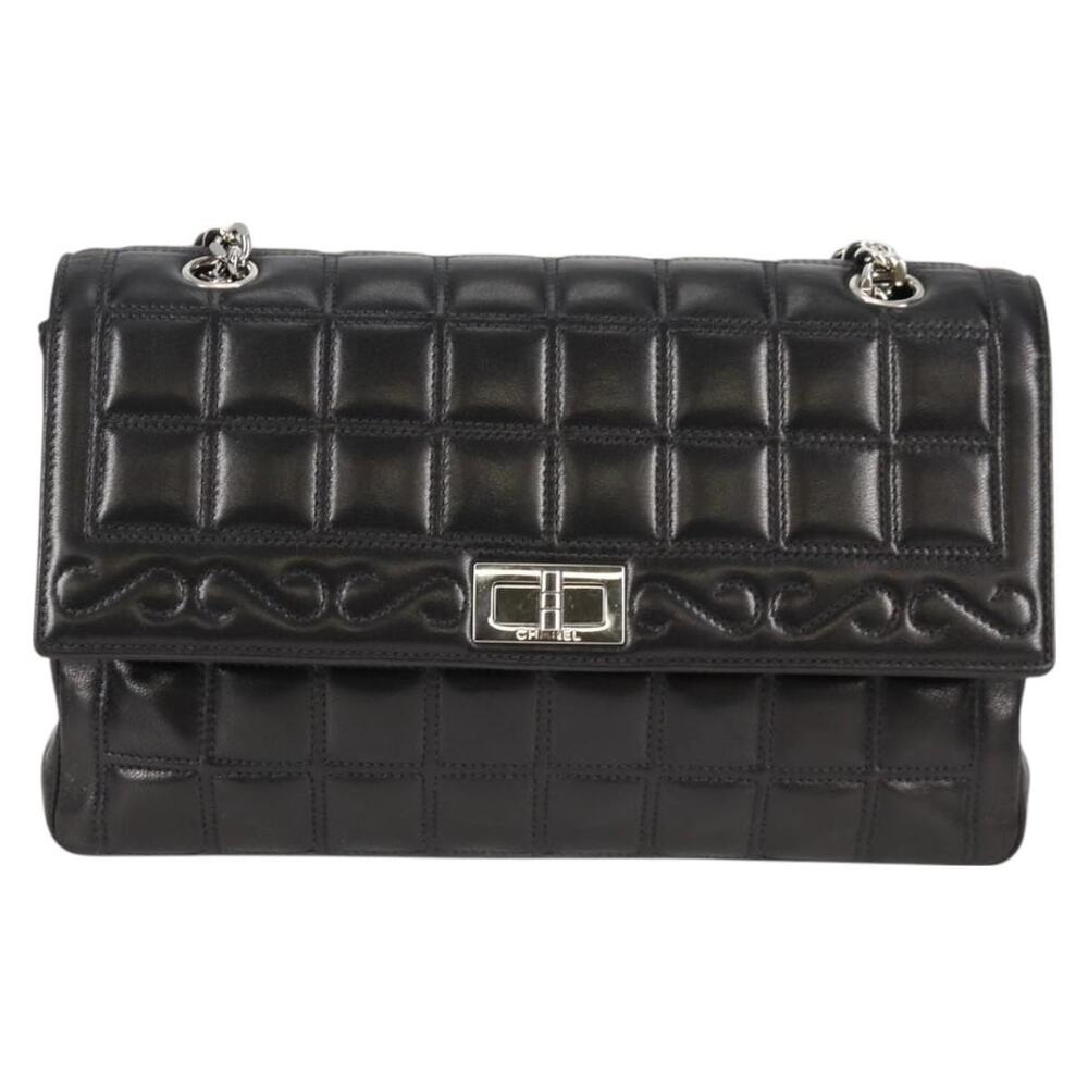 Chanel Single Flap Double Chain 2001 Shoulder Bag Black